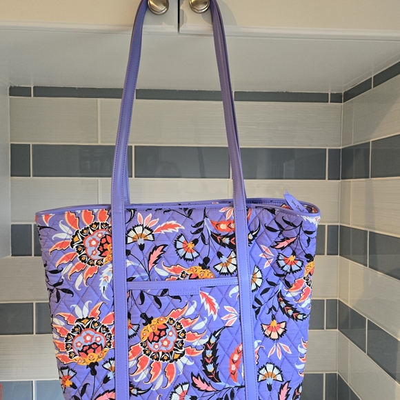 Vera Bradley Handbags - Vera Bradley Floral Tote Bag in Purple